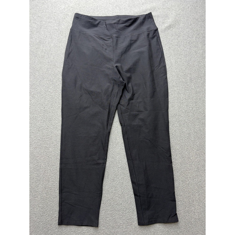 Eileen Fisher Petite Pants Womens Large PL Gray Knit Ankle Tapered Pull On 8706